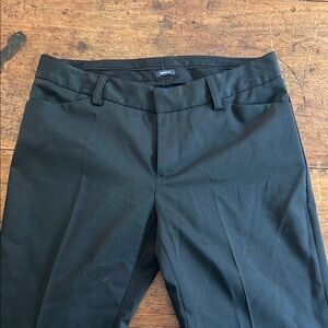 Woman’s Black Dress Pants with Flat Front and Tapered Leg